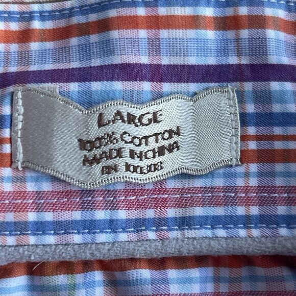 Peter Millar Seaside Finish Button Up Shirt Mens Large Cotton Multicolor Large - Picture 5 of 10